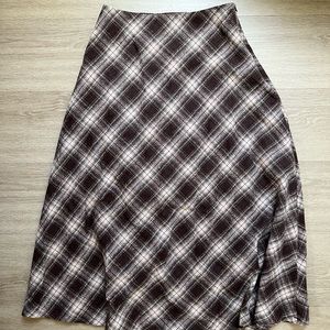Checkered Midi Skirt